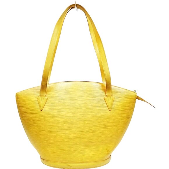 (L4) Authentic Louis Vuitton Shoulder Bag Saint Jacques Shopping Yellow Epi Leat - Picture 1 of 9